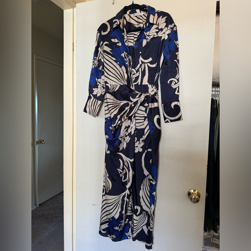PRINTED SHIRT DRESS